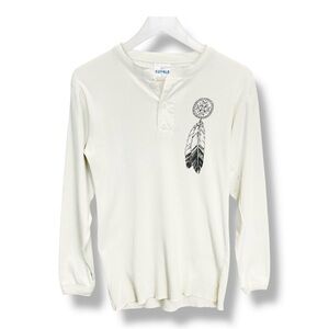 Vintage 90s Buffalo End of the Trail Henley Shirt Men’s Medium Fits Small USA